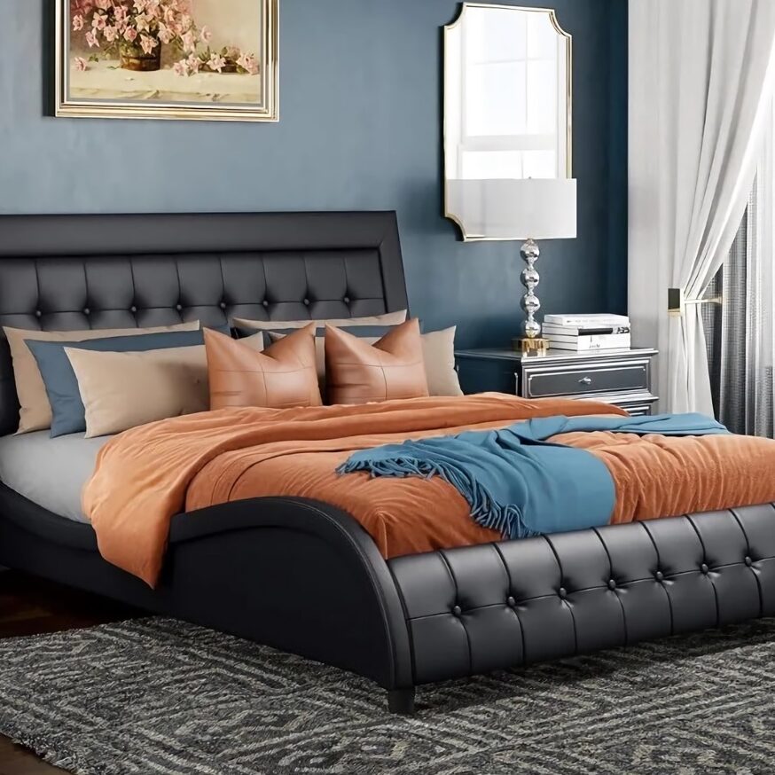 Adjustable Headboard Platform Bed