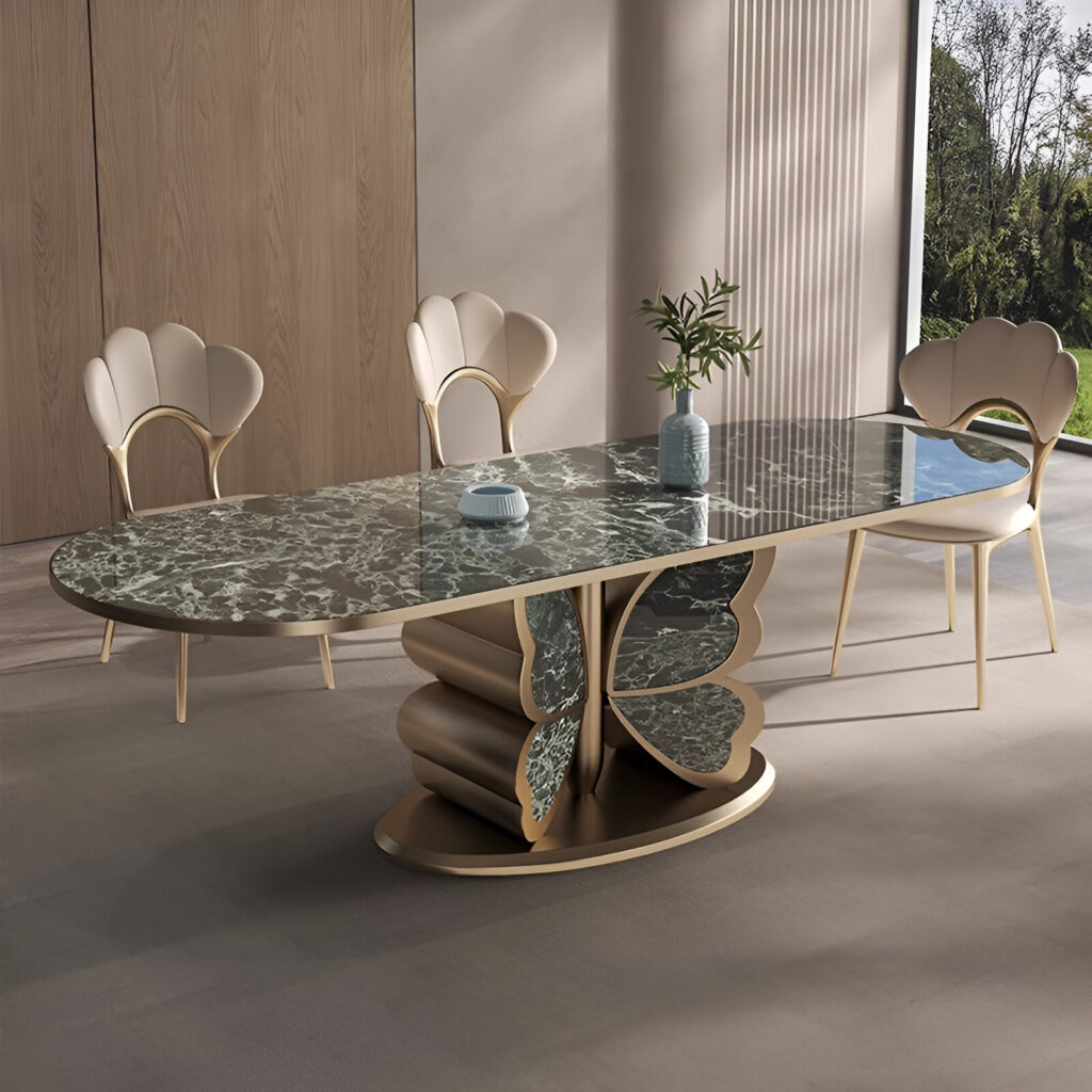 Luxury Italian Metal Dining Table