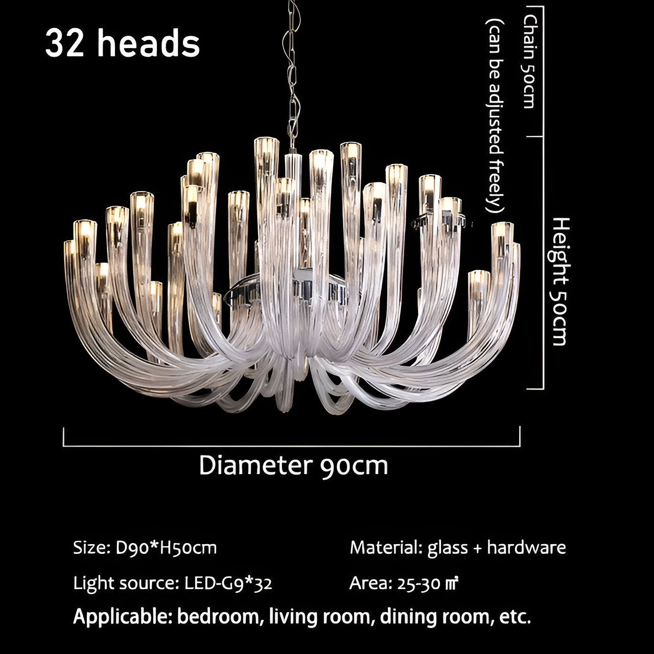 32 Heads - 35.4 in