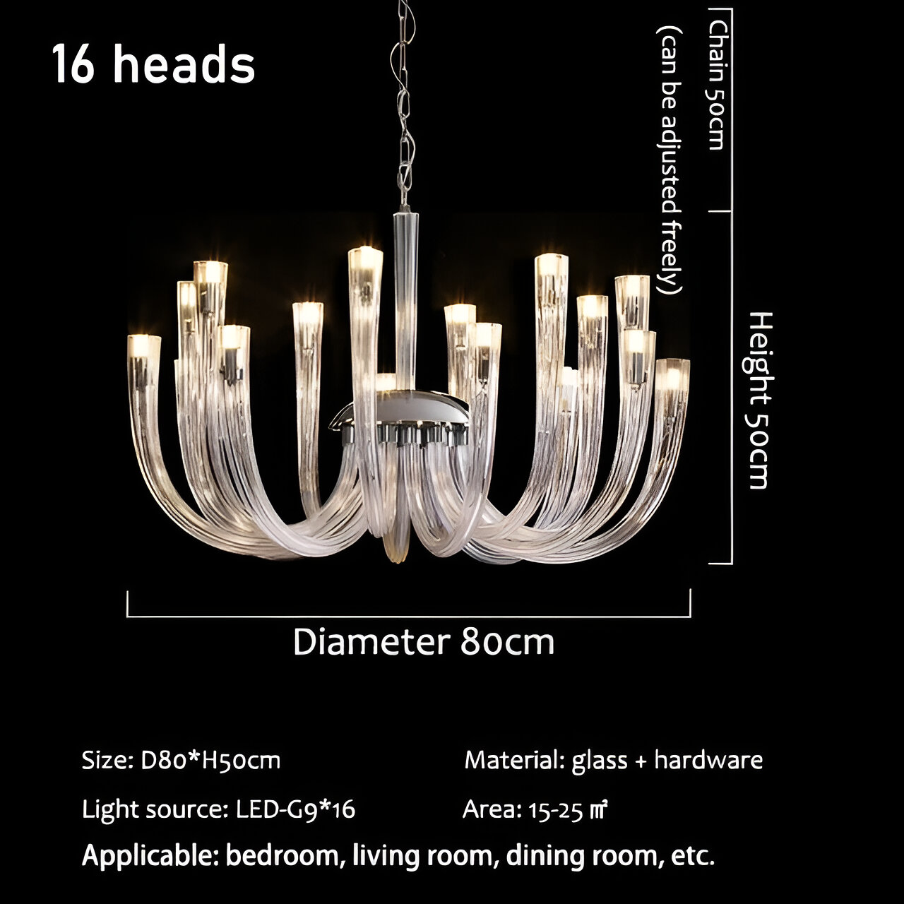 16 Heads - 31.5 in