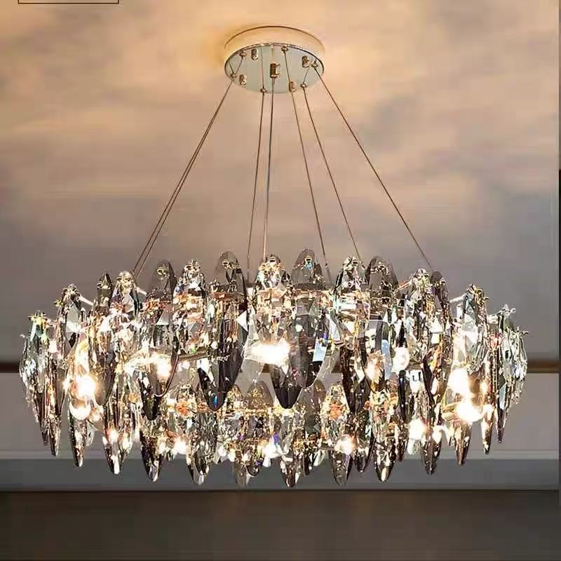 Modern Luxury K9 Crystal LED Pendant Light for Home Interiors