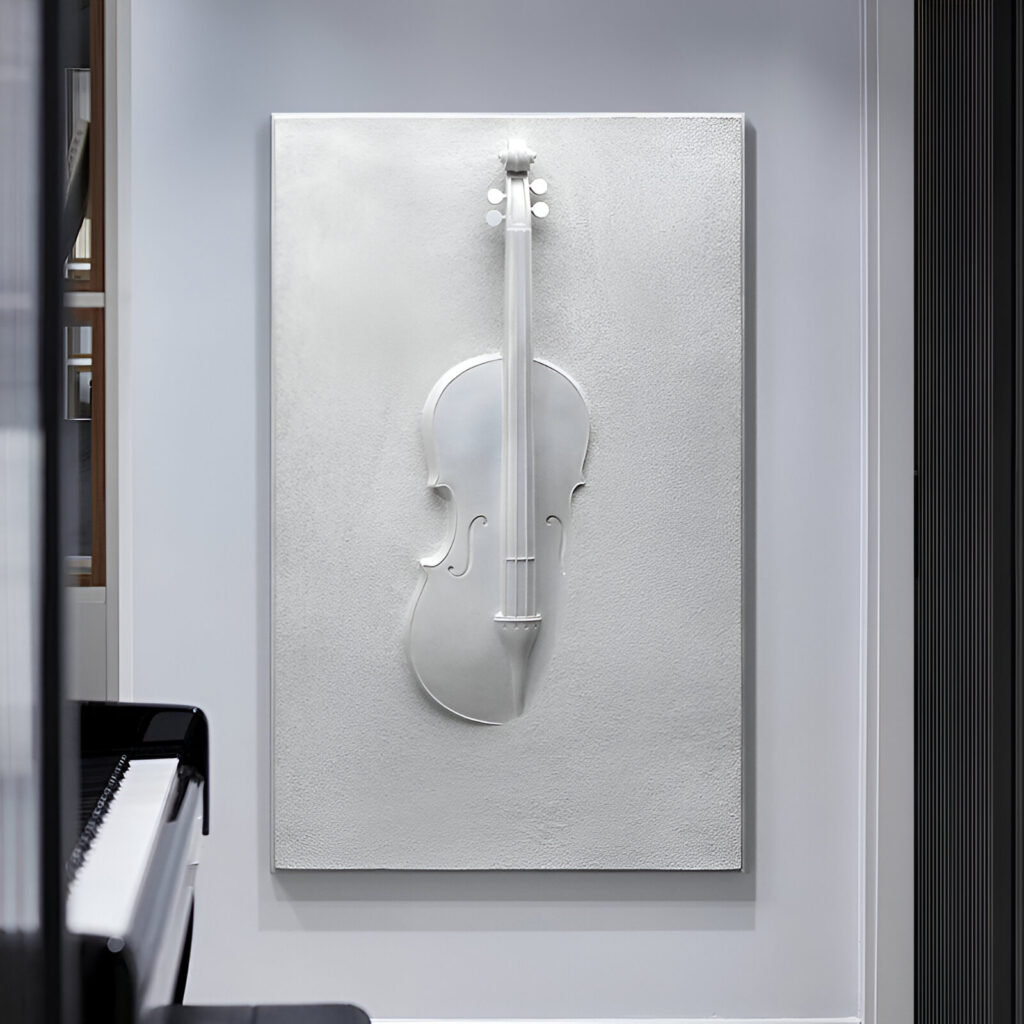 Modern 3D Violin Wall Art for Living Room & Dining Décor