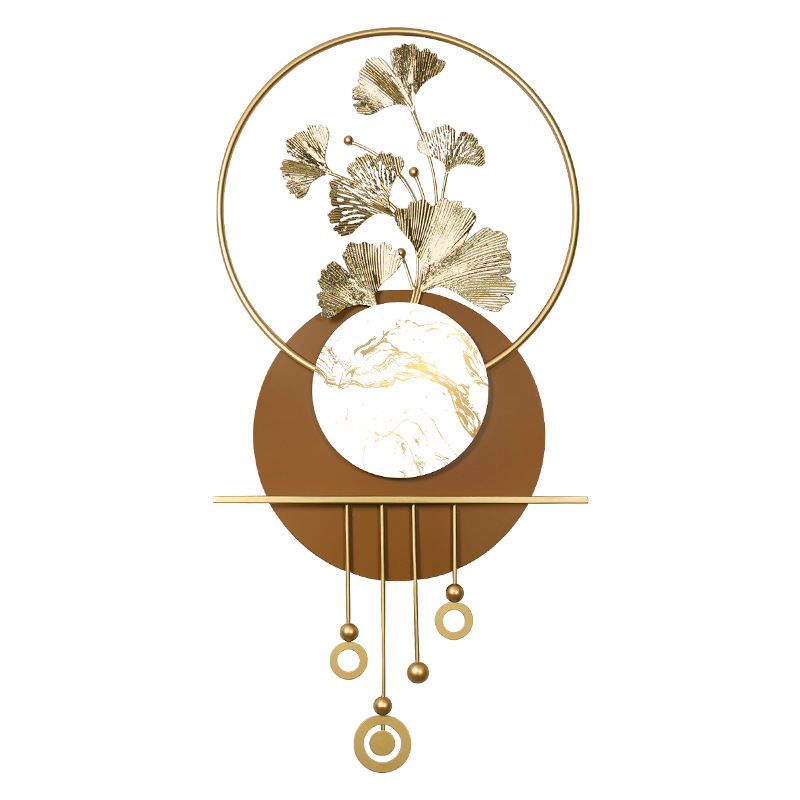 Elegant Ginkgo Leaf Metal Wall Art for Entrance Foyer - Image 6