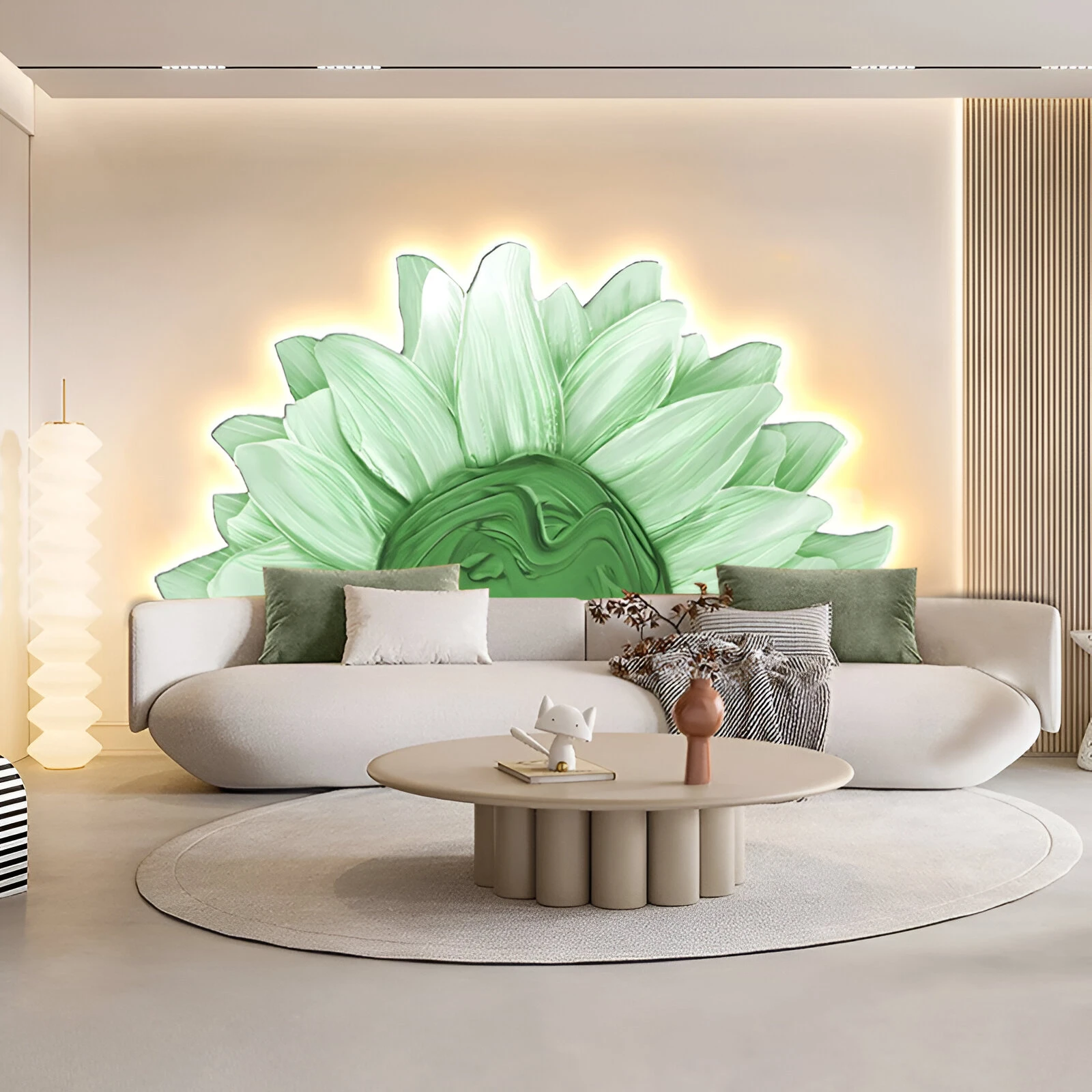 Modern 3D Sunflower LED Wall Light – Artistic Glow for Home Décor - Image 3