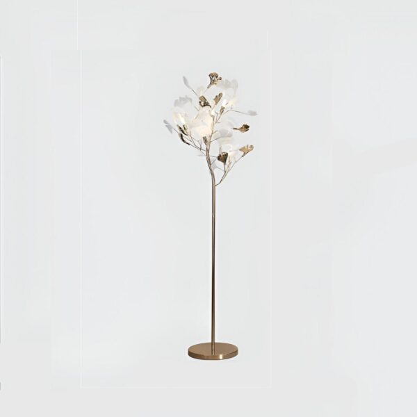 Modern European Ginkgo Leaf Art Floor Lamp for Home & Living Spaces