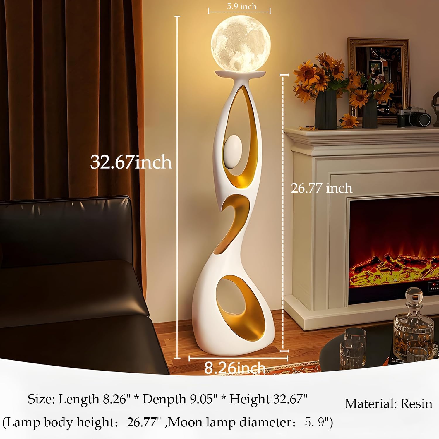 Modern LED Resin Floor Lamp