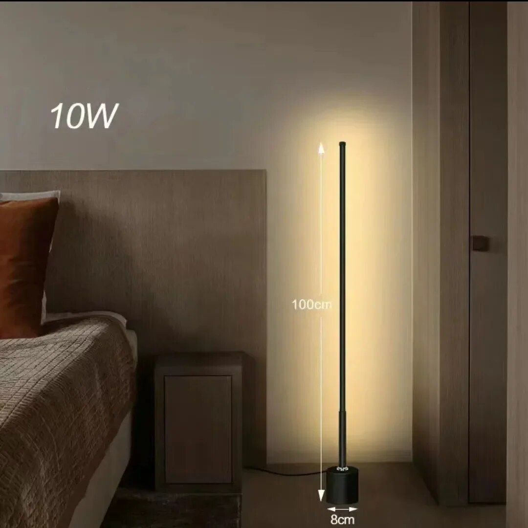 Modern Nordic LED Corner Floor Lamp – Dimmable, Remote-Controlled Mood Light for Home Decor