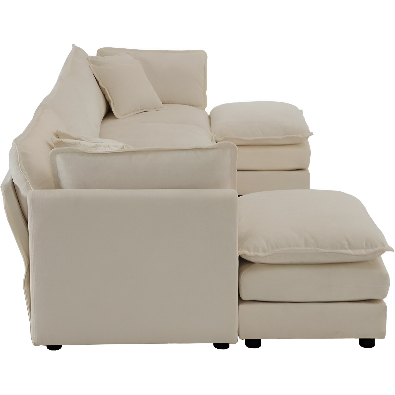 146” Oversized U-Shaped Modular Sectional Sofa – Ultra-Comfortable Deep Seating Couch - Image 5