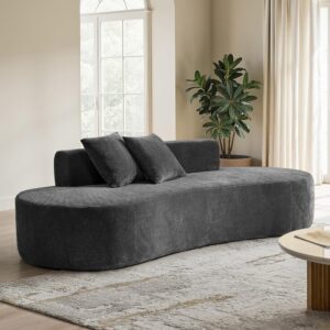 94.5" Curved Cloud Couch 3-Seater Foam Sofa with Deep Seat