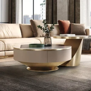 Modern Round Wooden Coffee Table