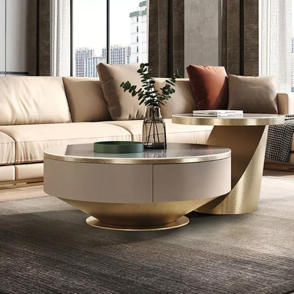 Modern Round Wooden Coffee Table
