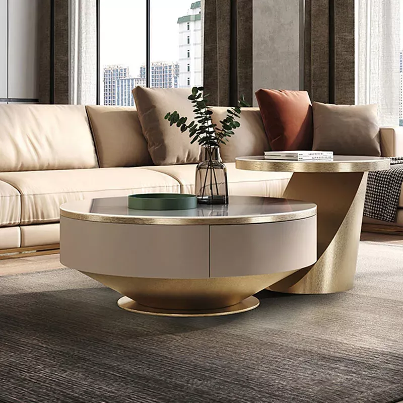 Modern Round Wooden Coffee Table