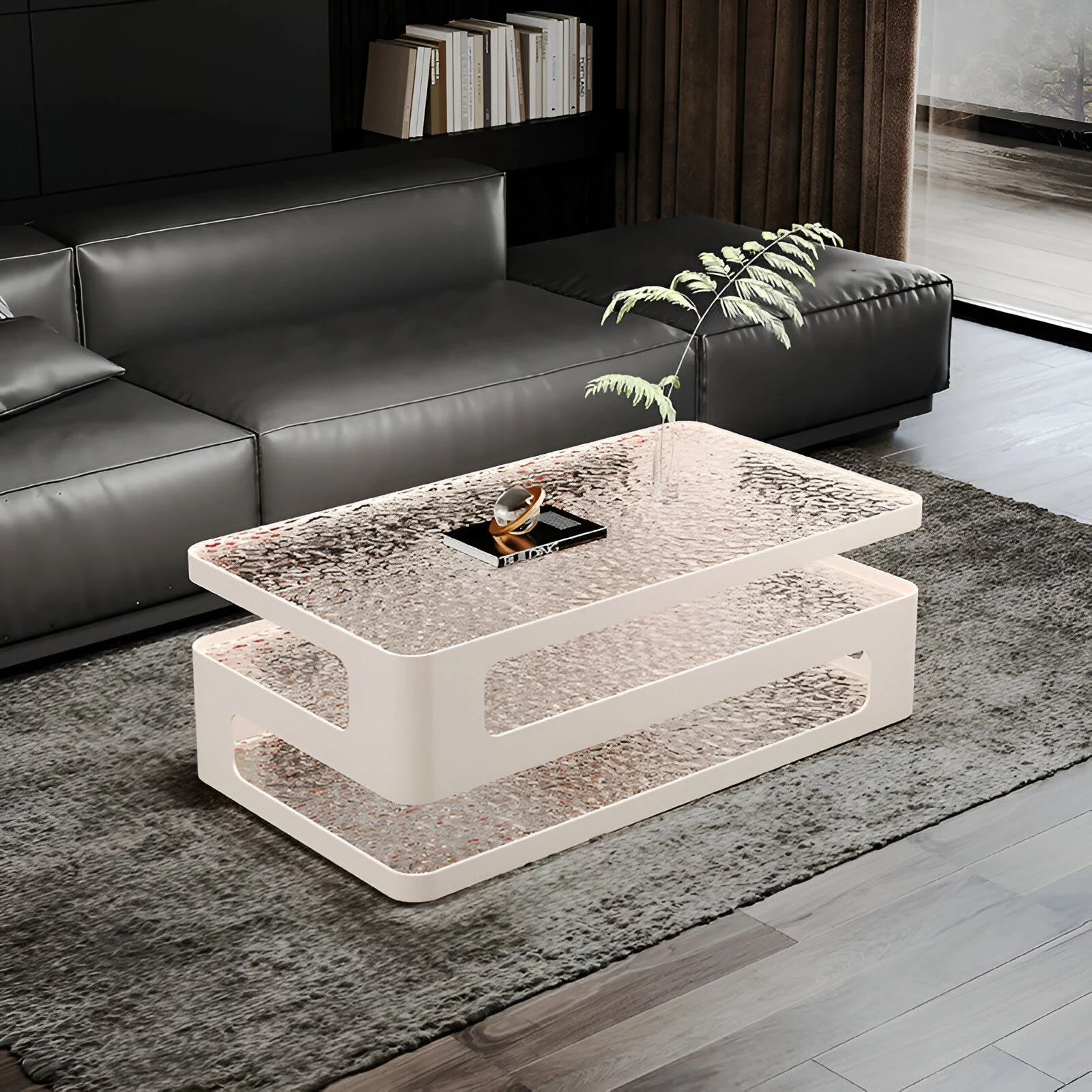 Luxury Nordic Glass Coffee Table – Minimalist Modern Living Room Accent - Image 7