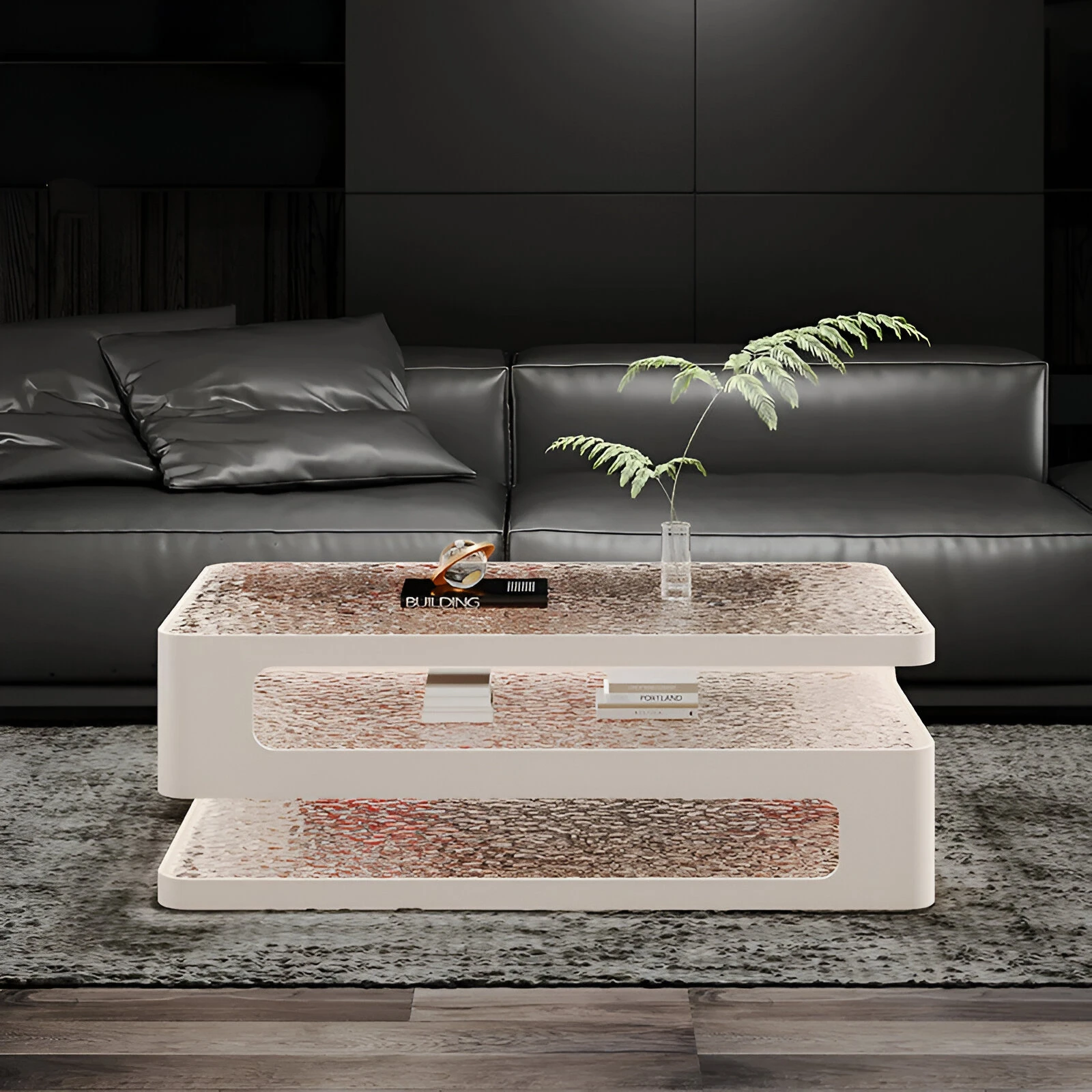 Luxury Nordic Glass Coffee Table – Minimalist Modern Living Room Accent - Image 5