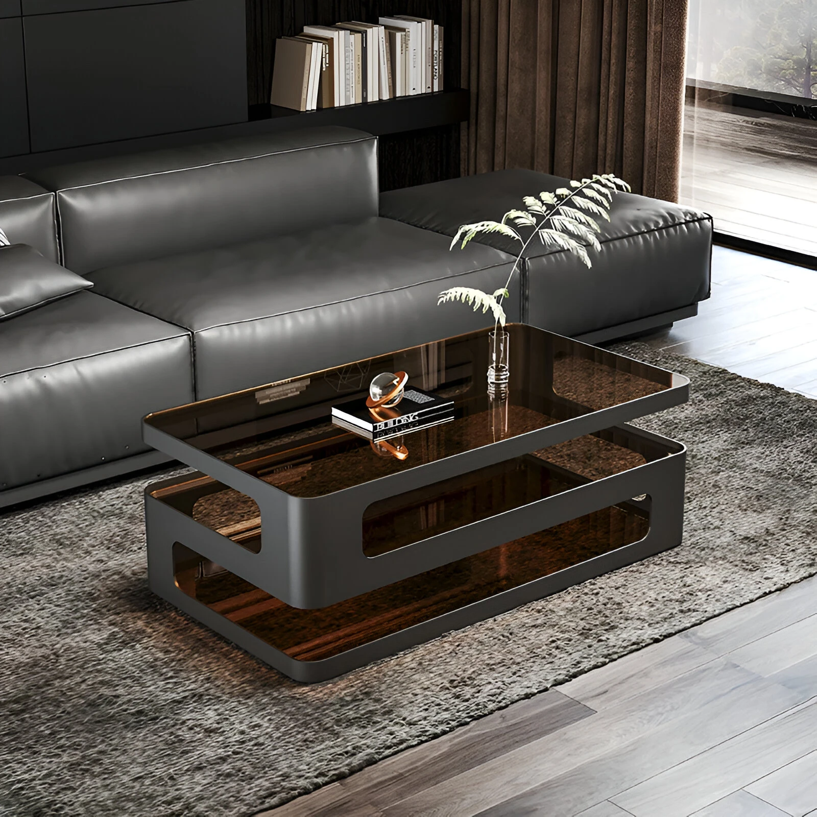 Luxury Nordic Glass Coffee Table – Minimalist Modern Living Room Accent - Image 3