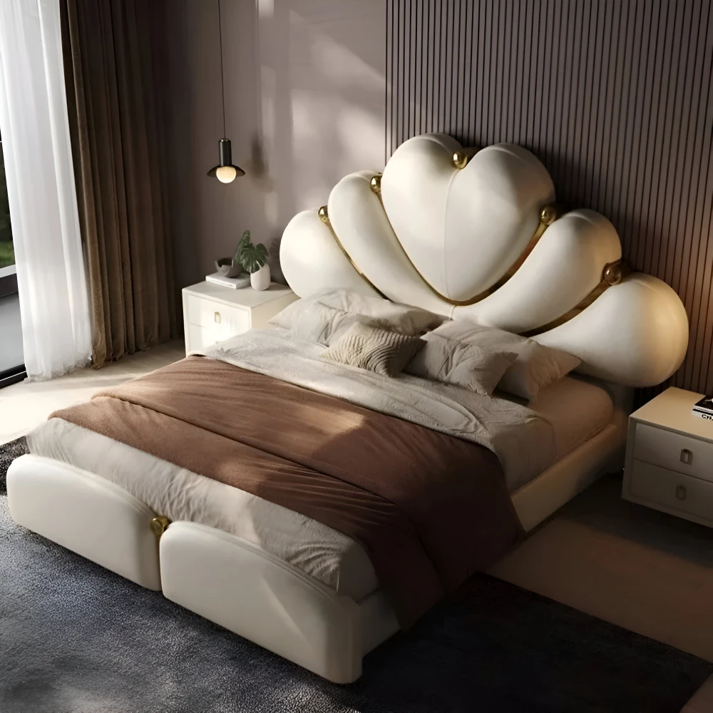Nordic Luxury Bed Frame with Storage - Image 3