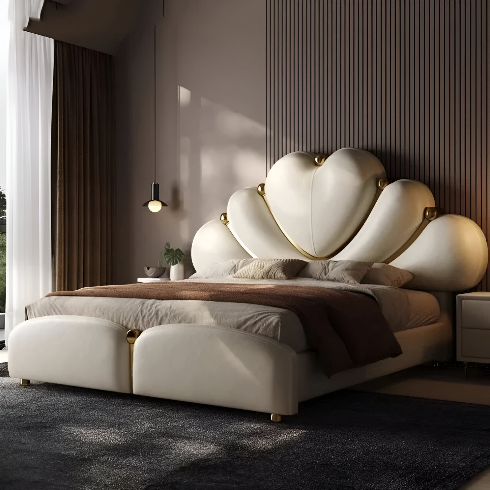 Nordic Luxury Bed Frame with Storage - Image 4