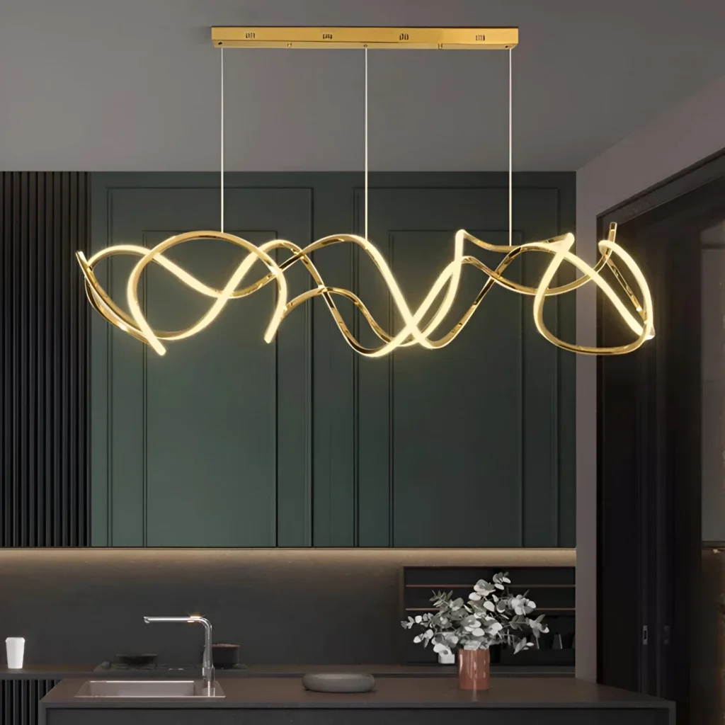 Modern Luxury Long Strip LED Pendant Light