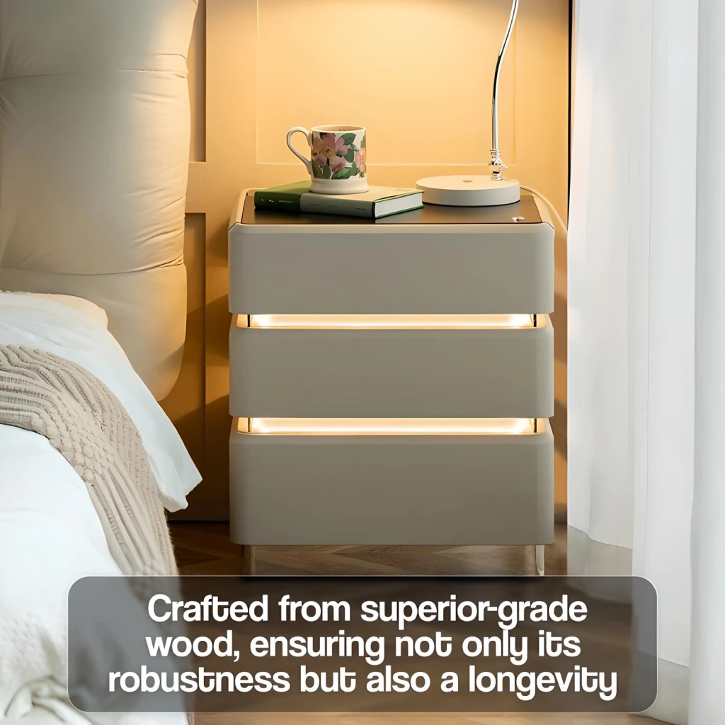 Mesa Lateral Smart Bedside Table - Image 4