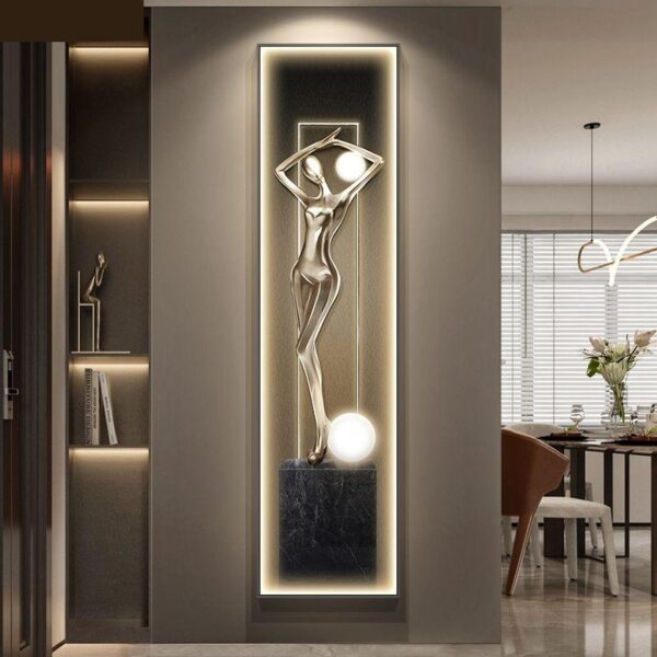 Modern LED wall light with abstract art, photo 8