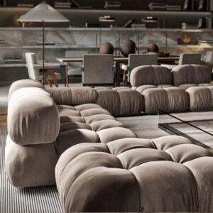Modular Soft Sofa with Ottoman