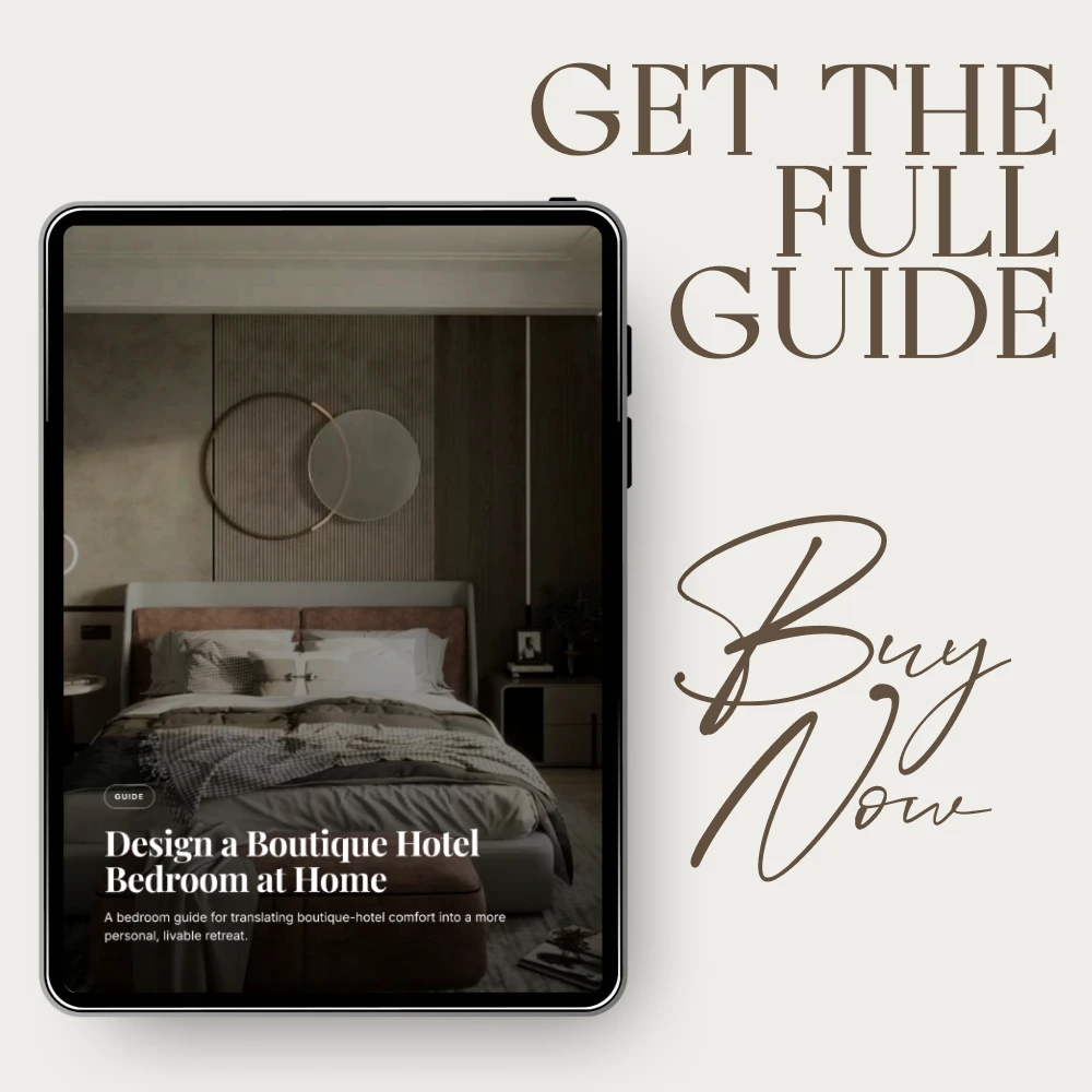 Design a Boutique Hotel Bedroom at Home | Luxury Bedroom Styling Guide, Elegant Home Decor Digital Download, Cozy Bedroom Makeover PDF