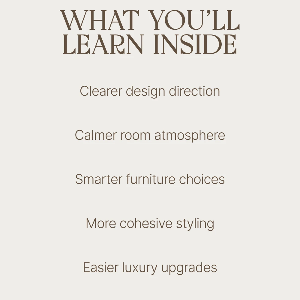 Create a Calm High-End Living Space | Luxury Interior Styling eBook, Quiet Home Decor Guide, AI Room Design Planner